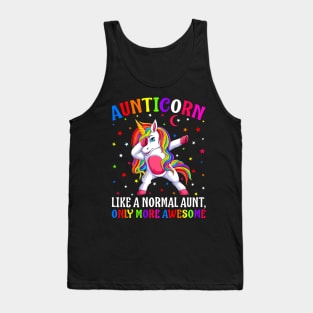 Aunticorn Like A Normal Aunt Only More Awesome Unicorn Tank Top